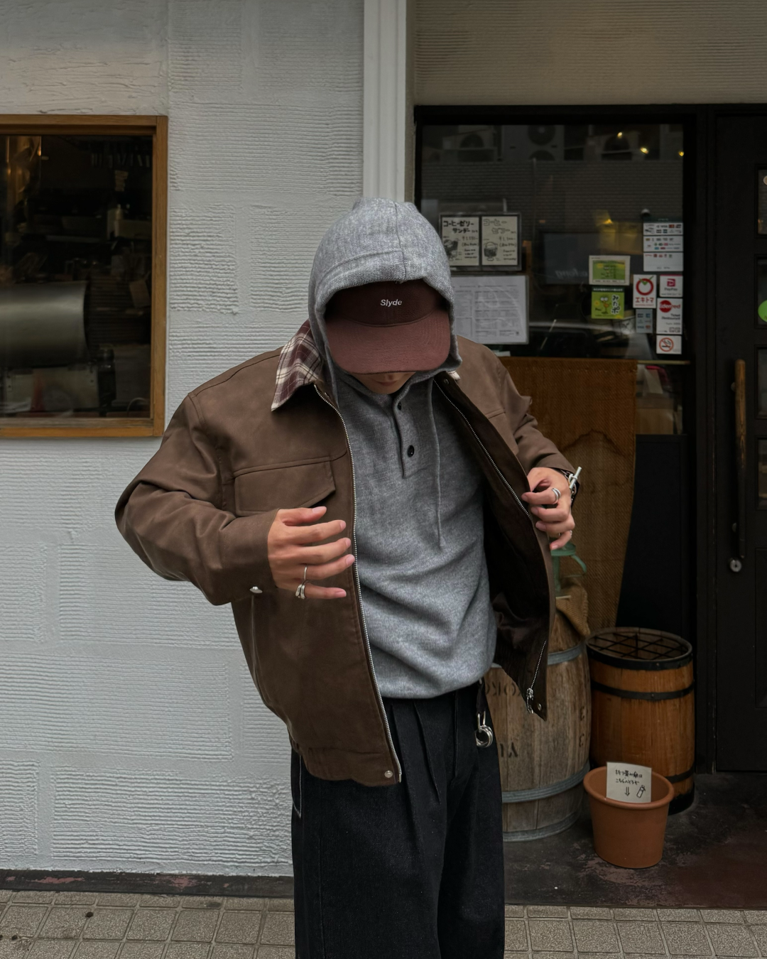 襟チェックレトロジャケット KA5011 - ブラウン / M 即納】襟チェックレトロジャケット KA5011 – YOLO（ヨロ