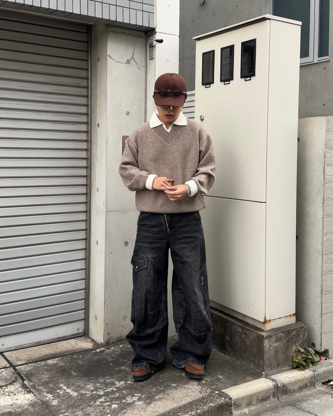 【即納】レイヤードニットカーディガン KA5014