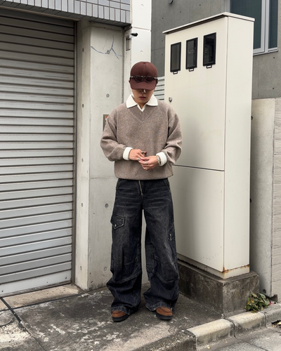 【即納】レイヤードニットカーディガン KA5014