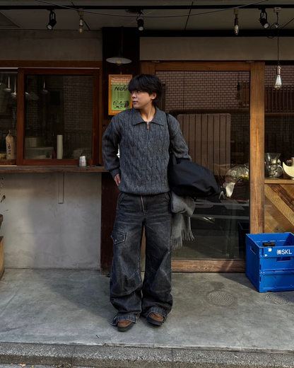 ハーフジップニット KA7117