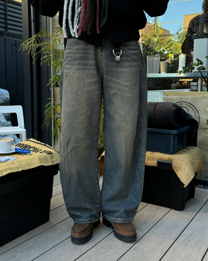 ウォッシュ加工ストレートデニムパンツ KA7127