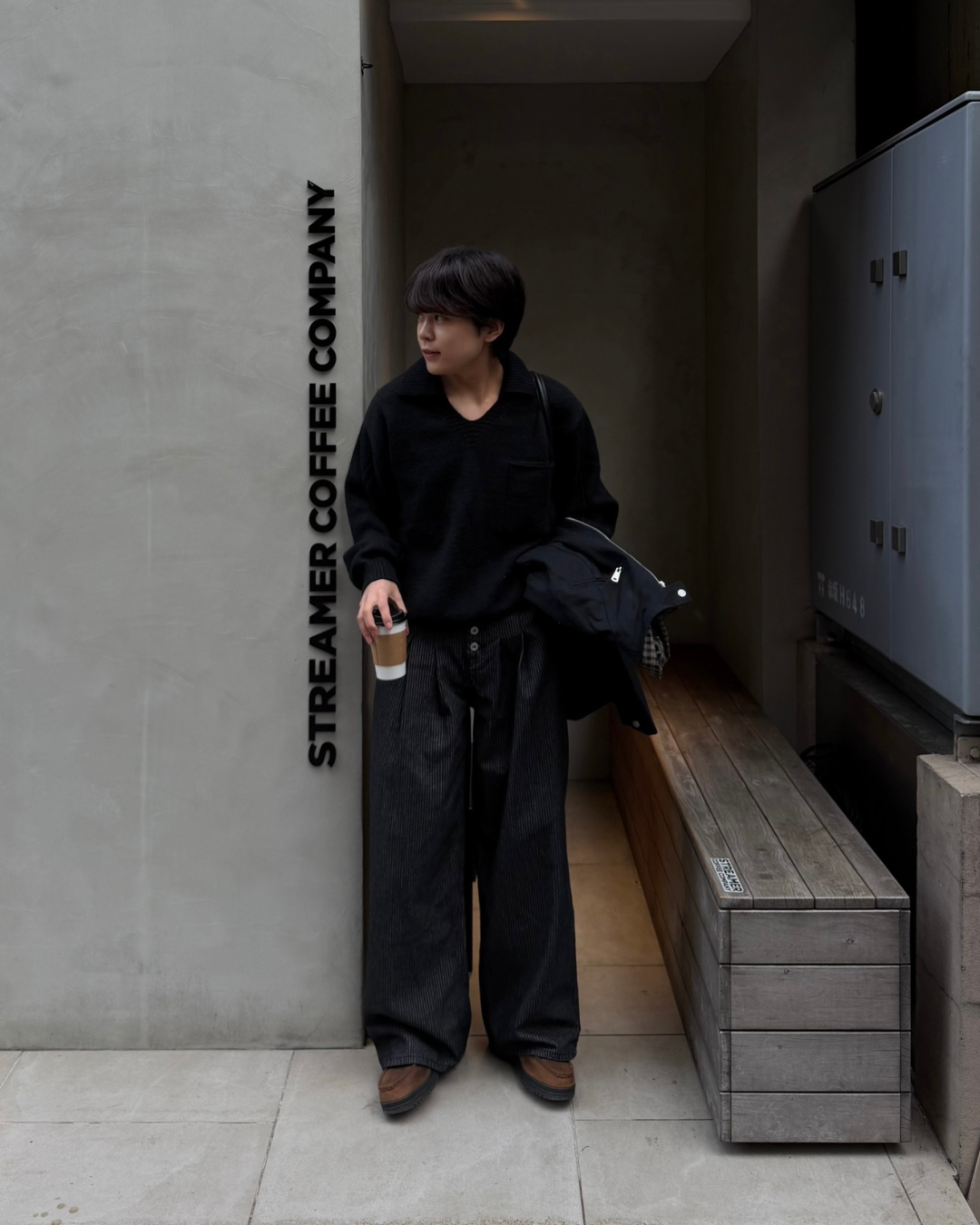 ストライプワイドレッグスラックス KA7138