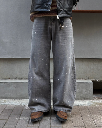 ペイントウォッシュワイドレッグパンツ KA7161