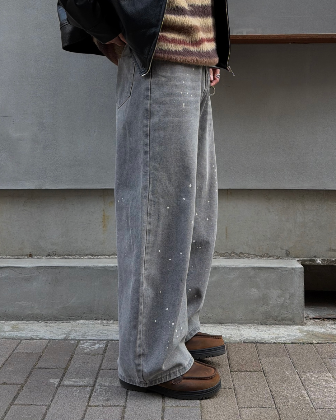 ペイントウォッシュワイドレッグパンツ KA7161