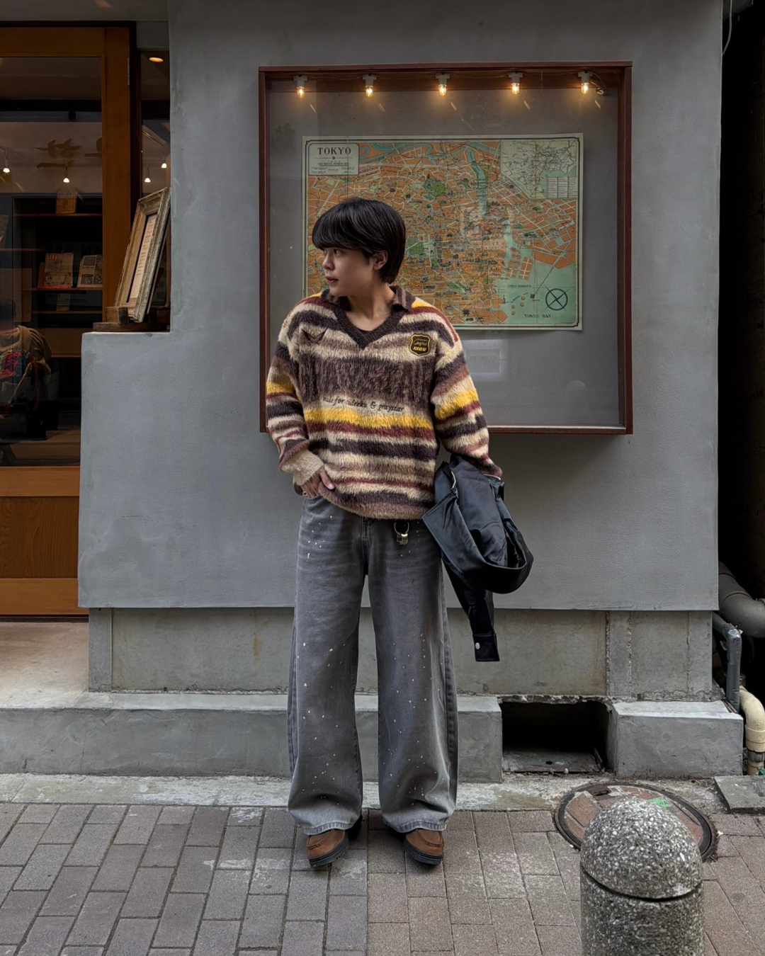 ペイントウォッシュワイドレッグパンツ KA7161