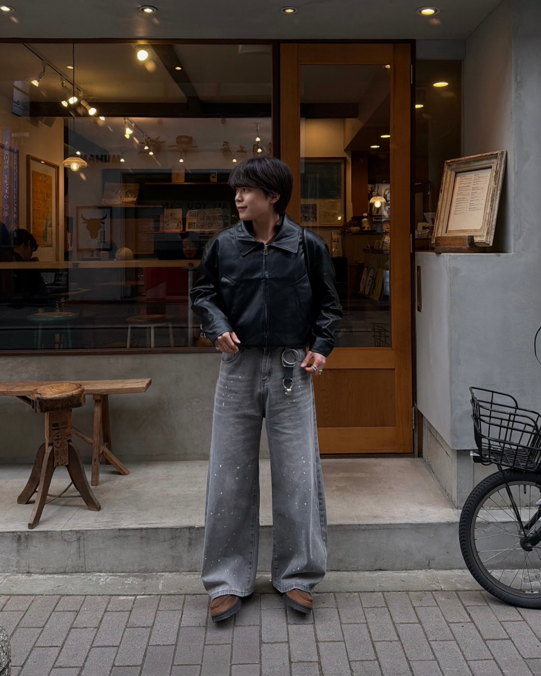 ペイントウォッシュワイドレッグパンツ KA7161