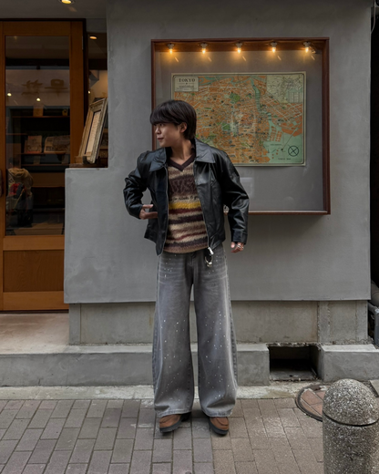 マルチボーダーVネックセーター KA7163