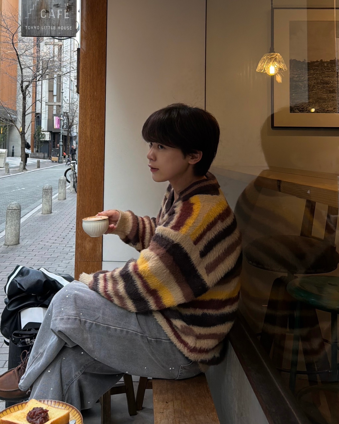 マルチボーダーVネックセーター KA7163