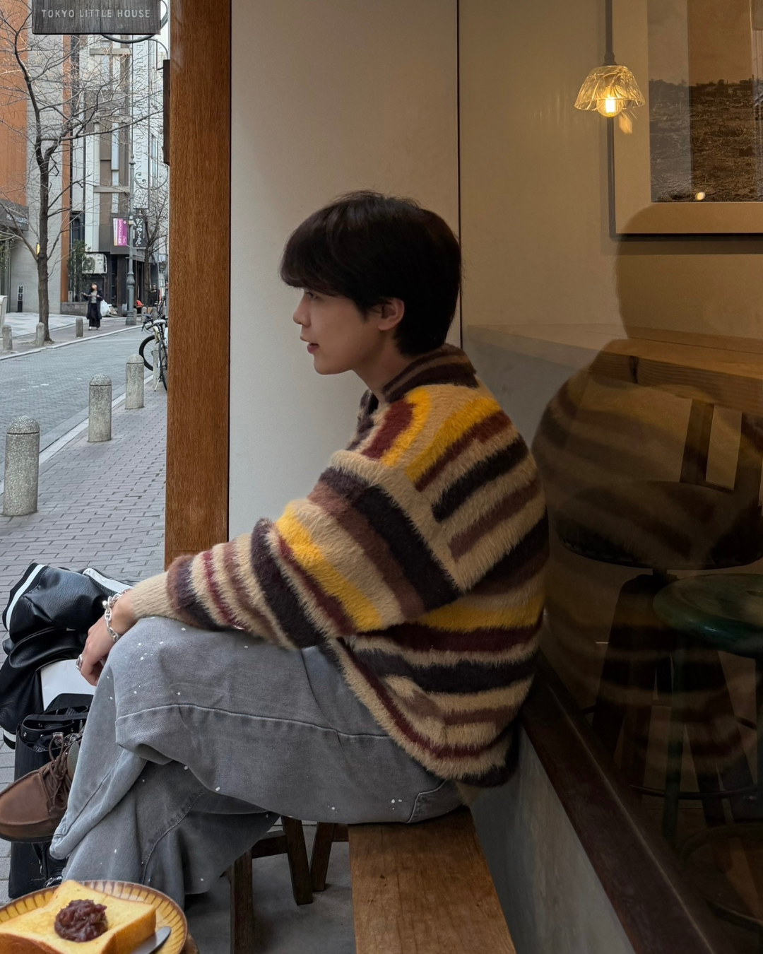 マルチボーダーVネックセーター KA7163