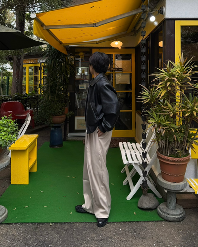 2タックボタンフライストライプスラックス KA7206