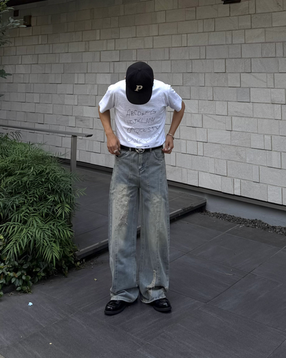 ダメージバルーンデニムパンツ KA7243