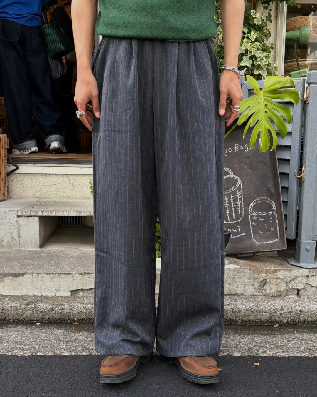 ALONE ストライプ スラックス パンツ モードバギーストライプスラックス KA7245 – YOLO（ヨロ