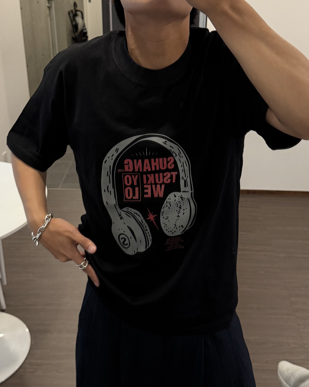 ヘッドフォンプリントTシャツ KA7250