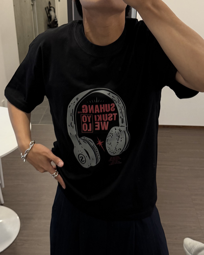 ヘッドフォンプリントTシャツ KA7250