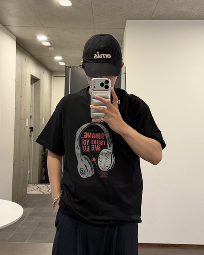 ヘッドフォンプリントTシャツ KA7250
