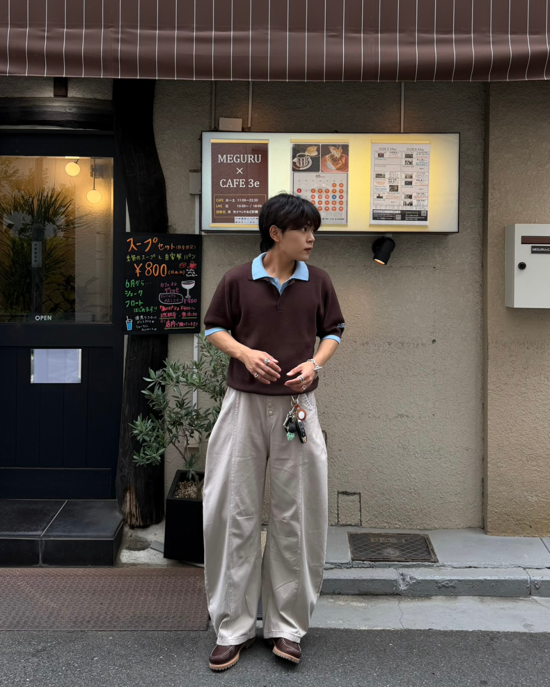 ボタンフライステッチホワイトデニム KA7267