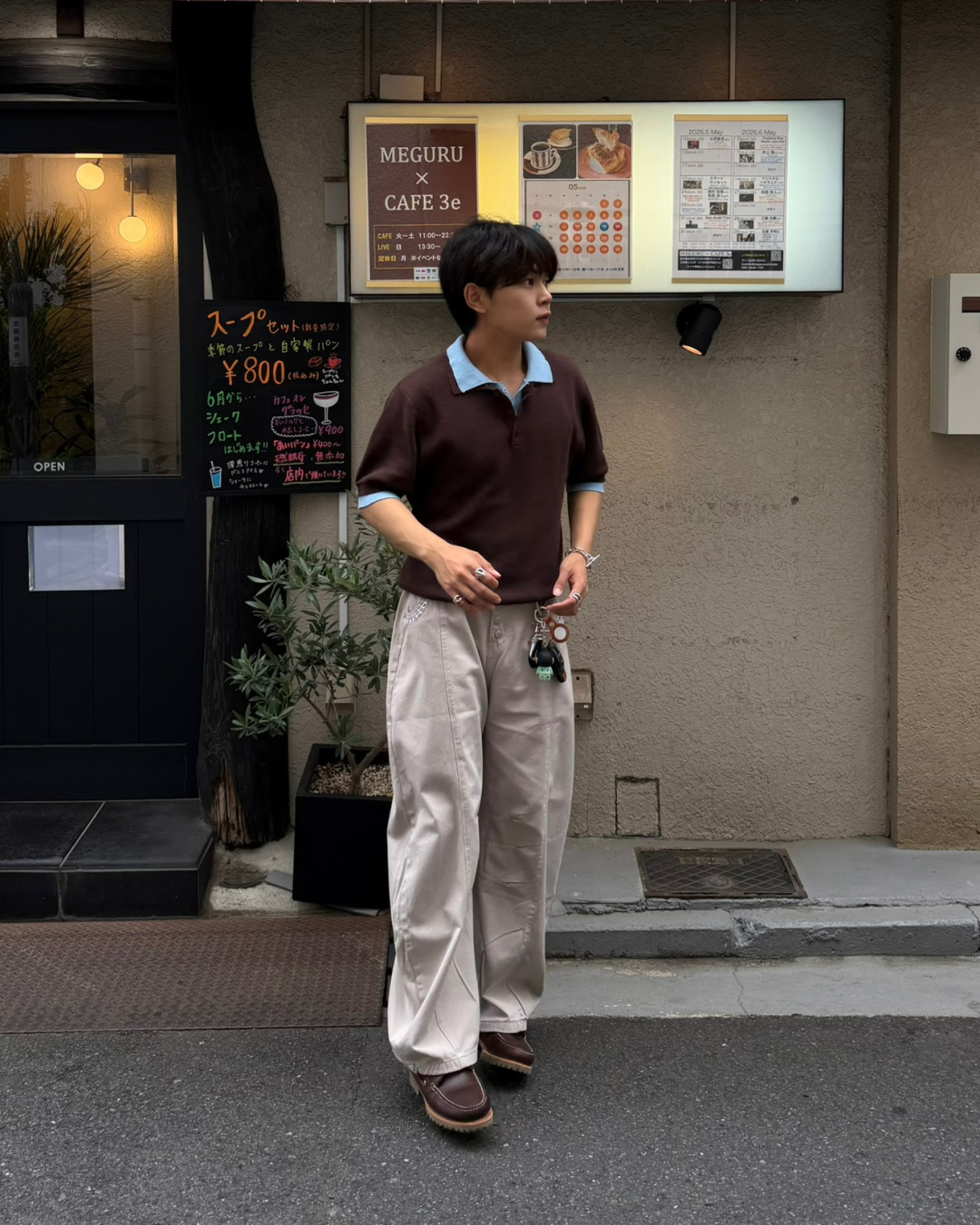 ボタンフライステッチホワイトデニム KA7267