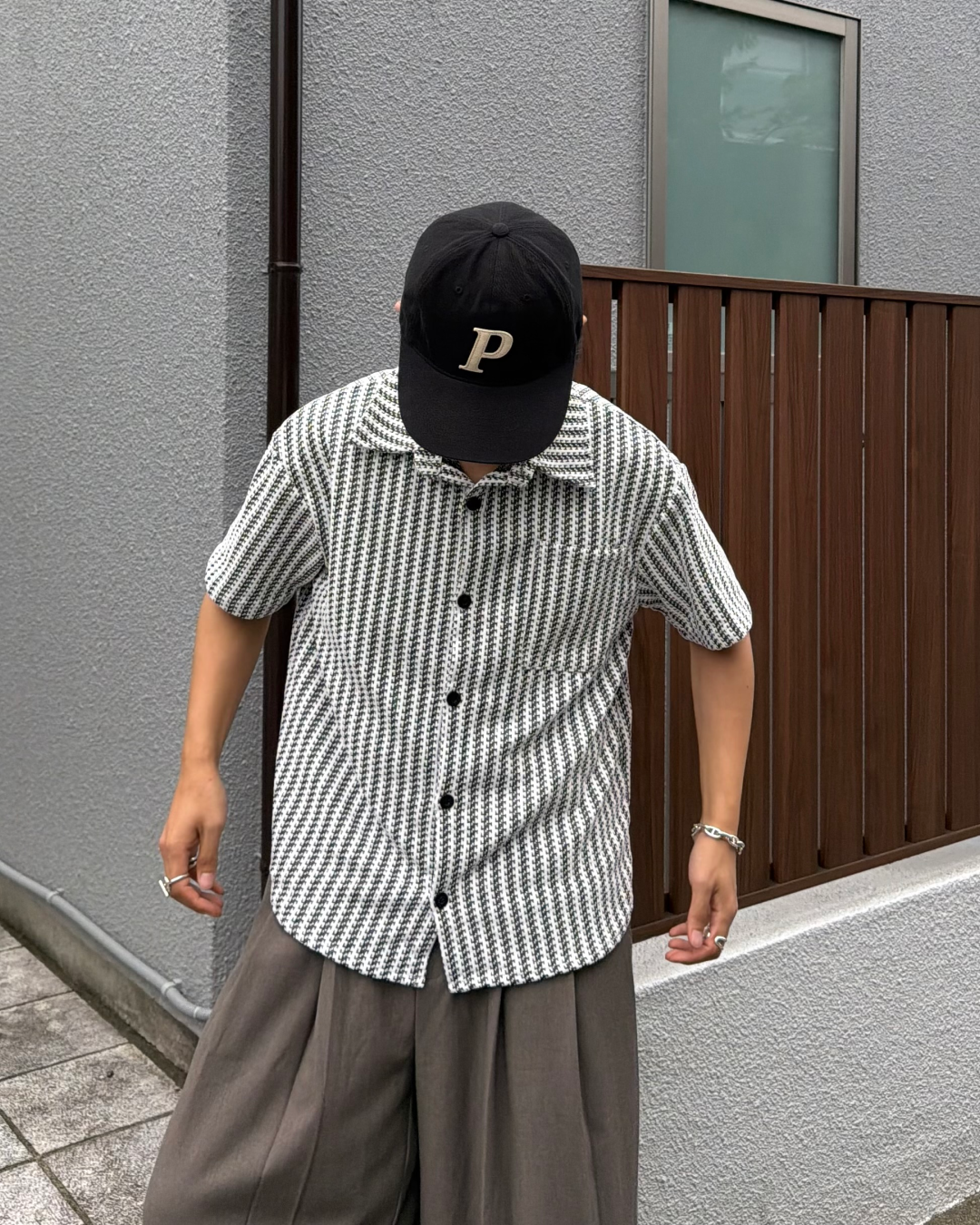 フィッシュボーンストライプシャツ KA7281