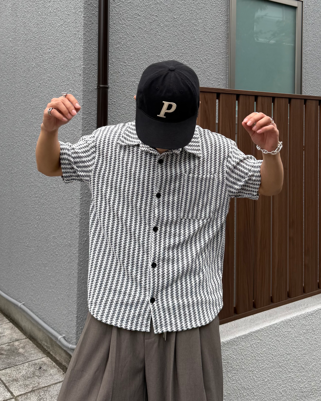 フィッシュボーンストライプシャツ KA7281