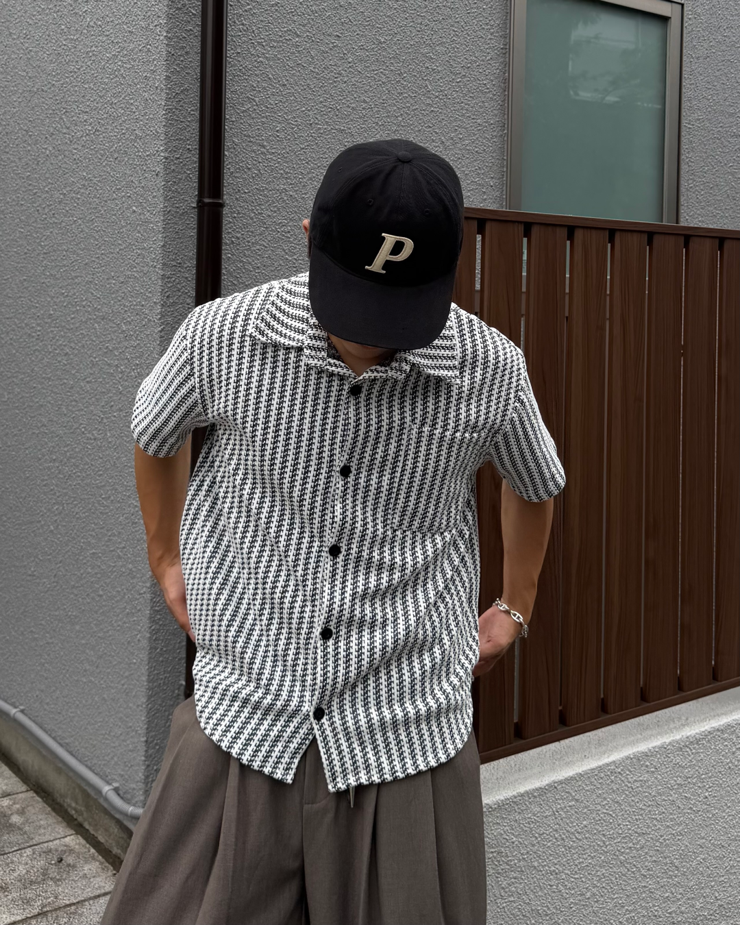 フィッシュボーンストライプシャツ KA7281