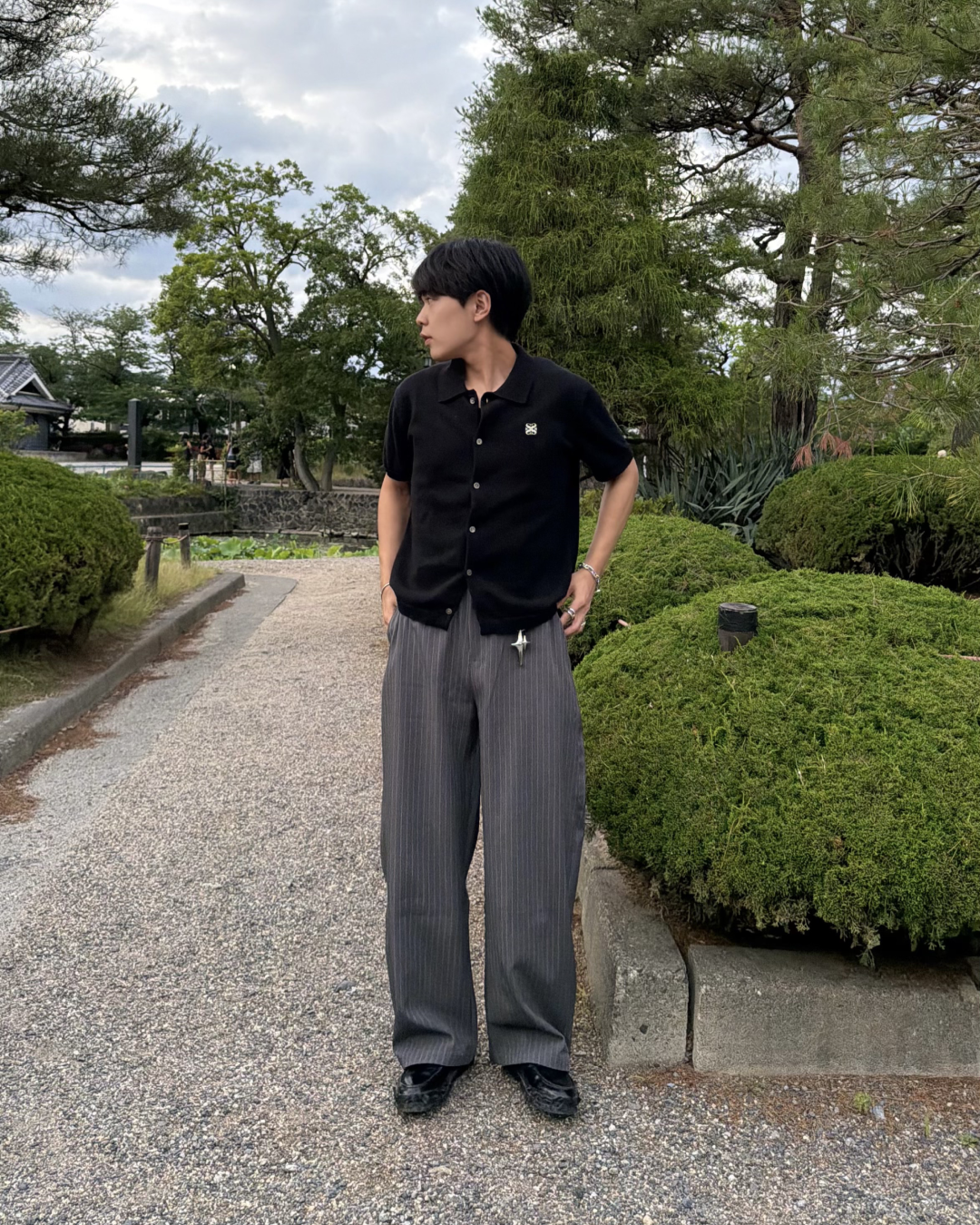 ストライプストレートスラックス KA7304