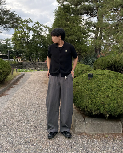 ストライプストレートスラックス KA7304