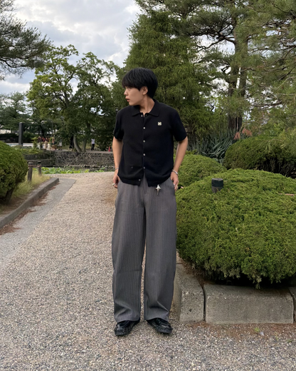 ストライプストレートスラックス KA7304