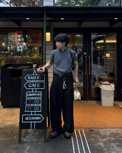 ヘンリーネックフィットTシャツ KA7310