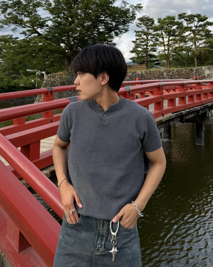 ヘンリーネックフィットTシャツ KA7310