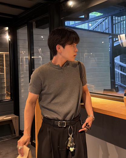 ヘンリーネックフィットTシャツ KA7310