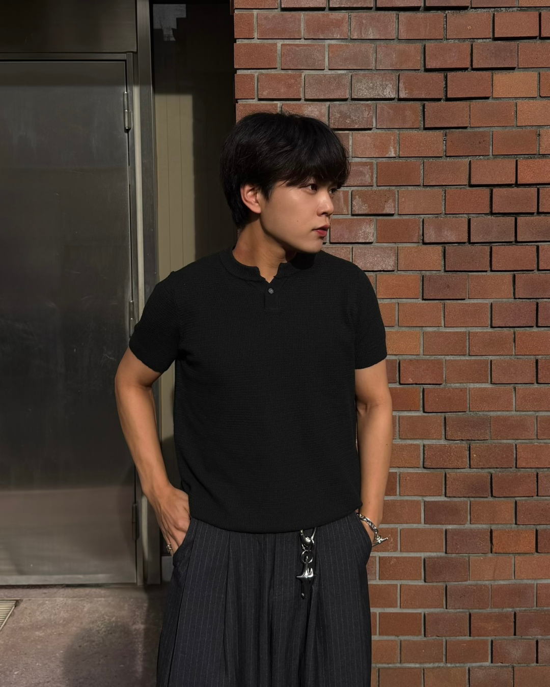 ヘンリーネックフィットTシャツ KA7310