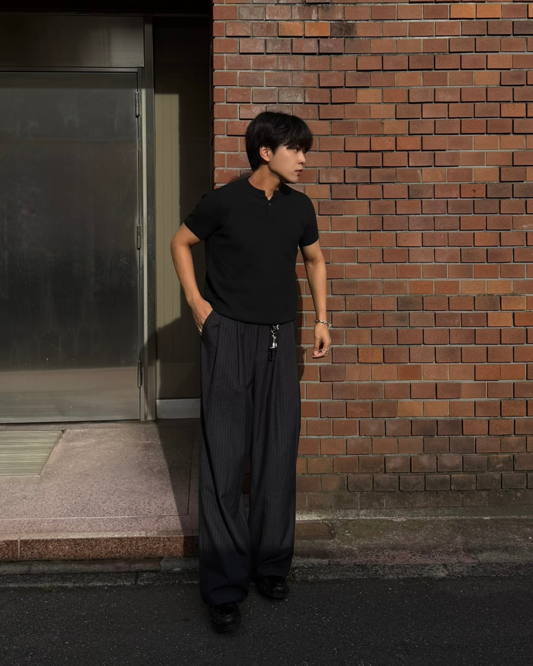 ヘンリーネックフィットTシャツ KA7310