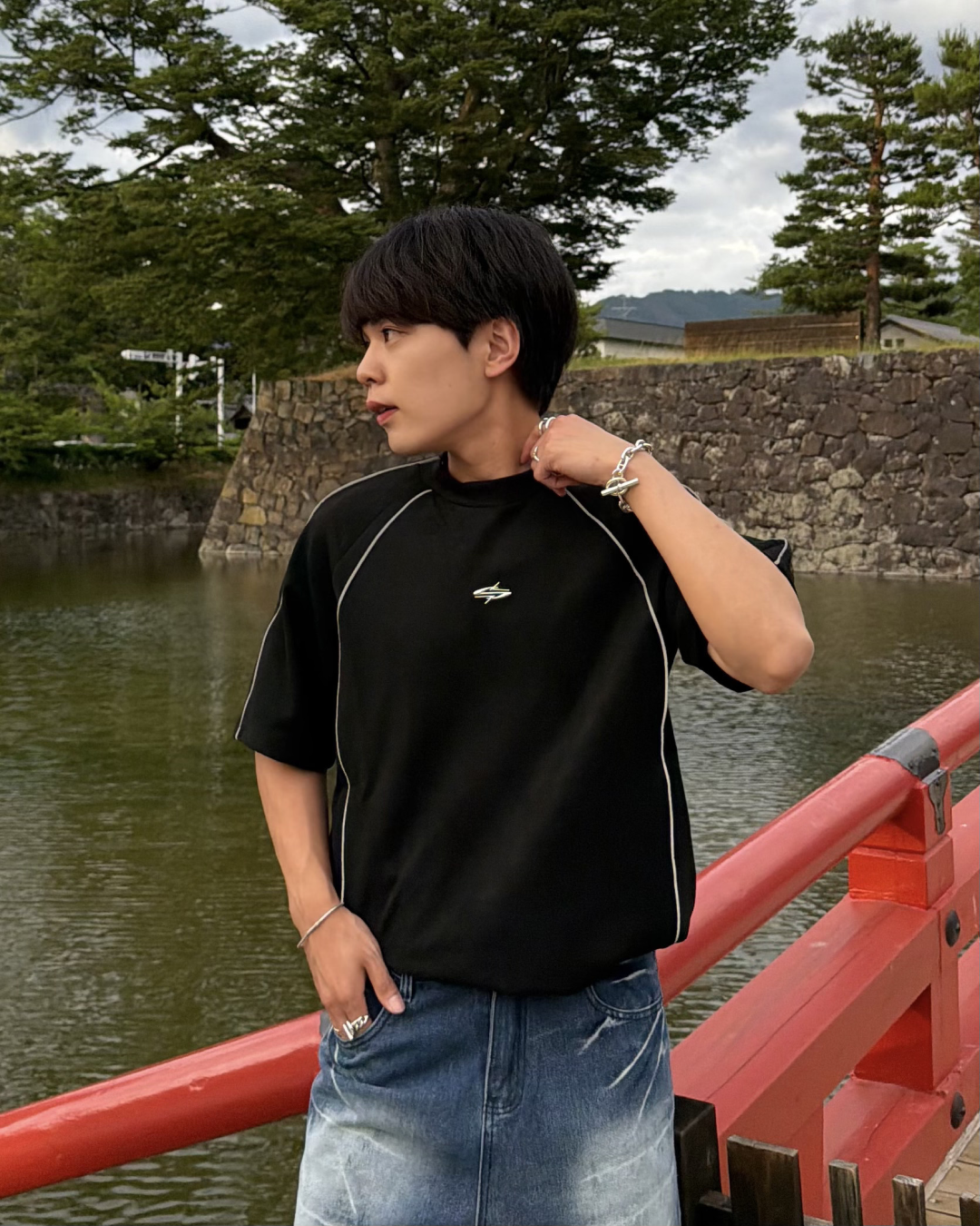 スポーティーパイピングルーズTシャツ KA7315