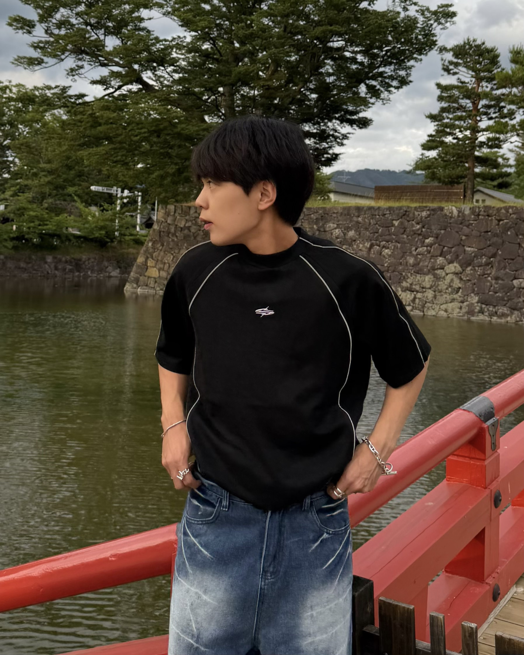 スポーティーパイピングルーズTシャツ KA7315