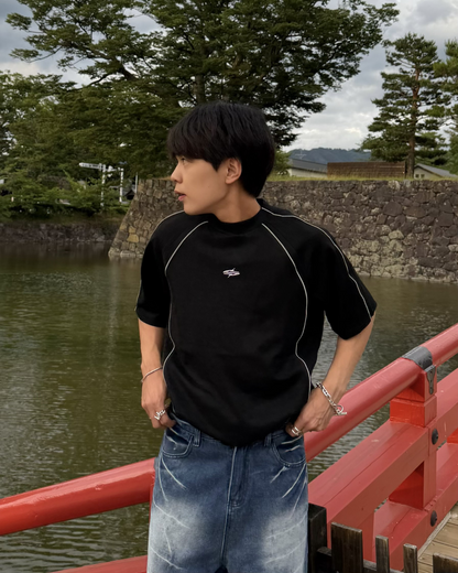 スポーティーパイピングルーズTシャツ KA7315