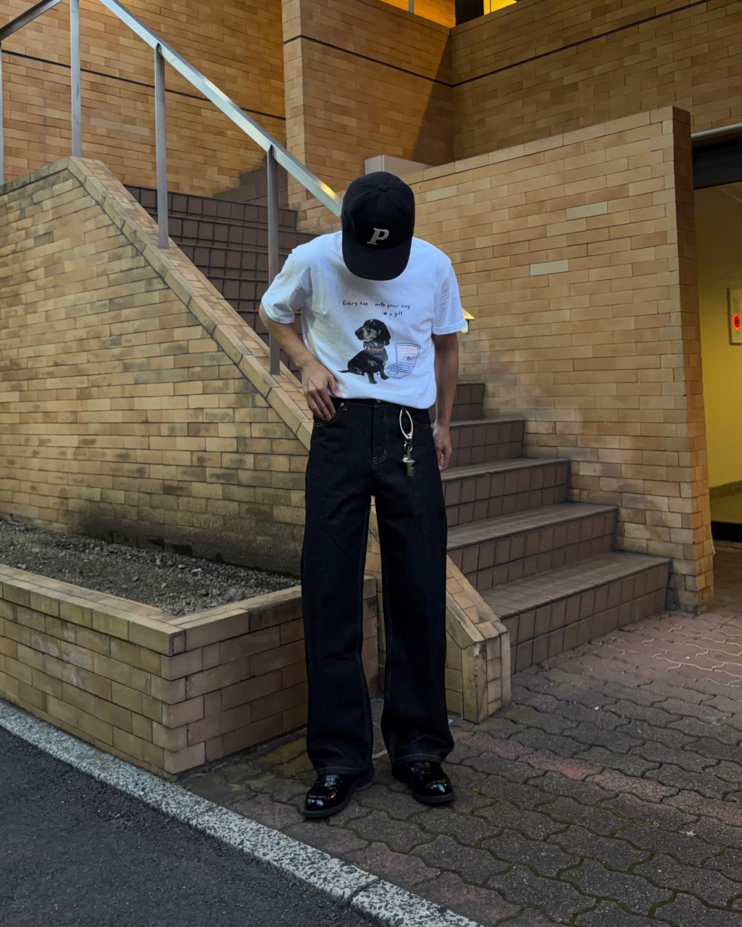 ステッチストレートデニムパンツ KA7325