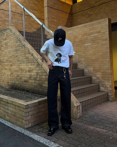 ステッチストレートデニムパンツ KA7325