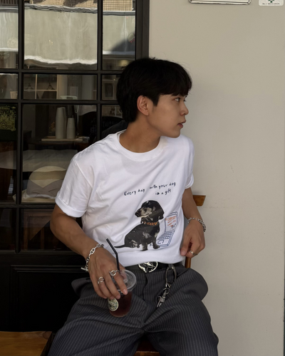 ドッグプリントTシャツ KA7382