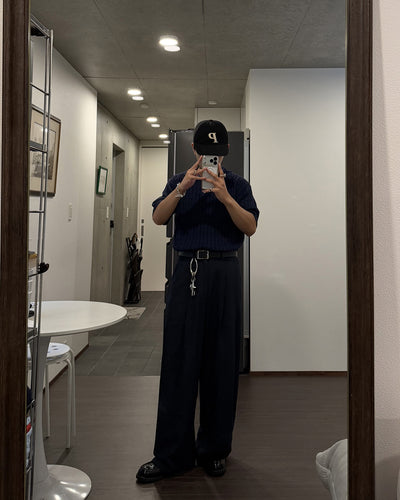 ケーブルニットポロシャツ KA7389