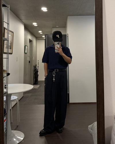 ケーブルニットポロシャツ KA7389