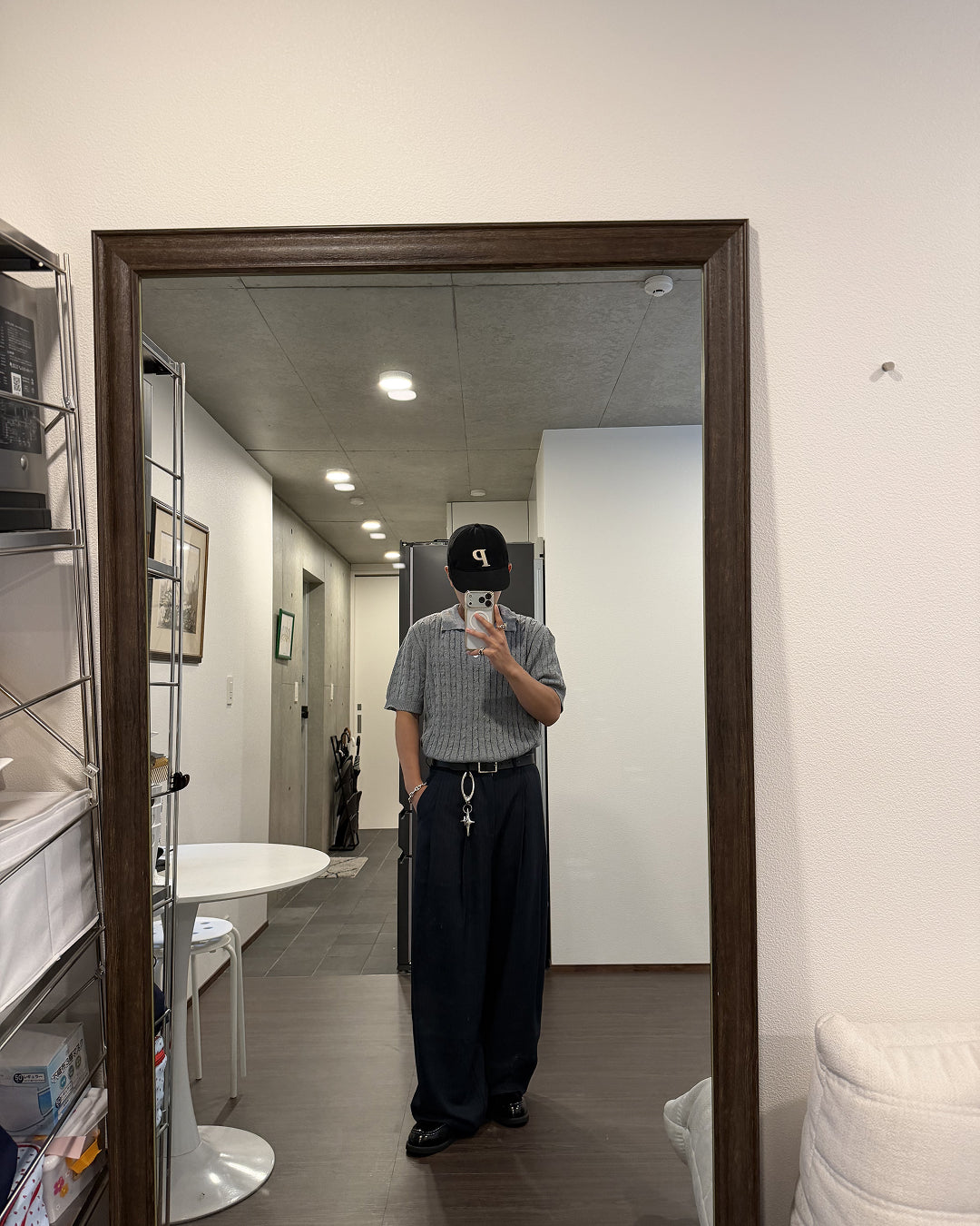ケーブルニットポロシャツ KA7389