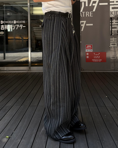 コンストラクトプリーツワイドレッグパンツ KA7399