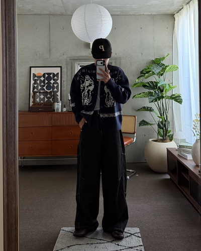 ステッチデザインワドデニムパンツ KA7429