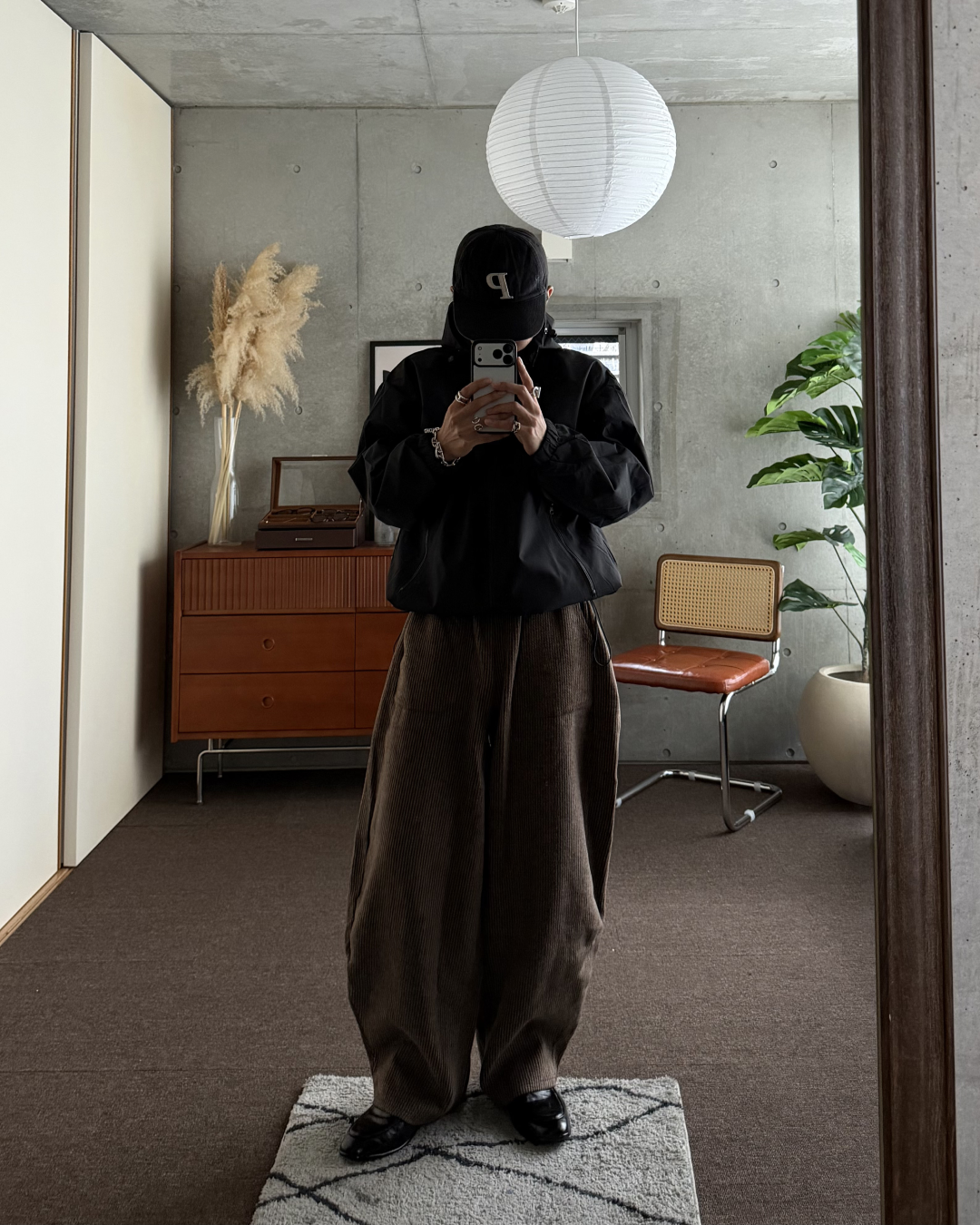 レトロチェックワイドレッグパンツ KA7539
