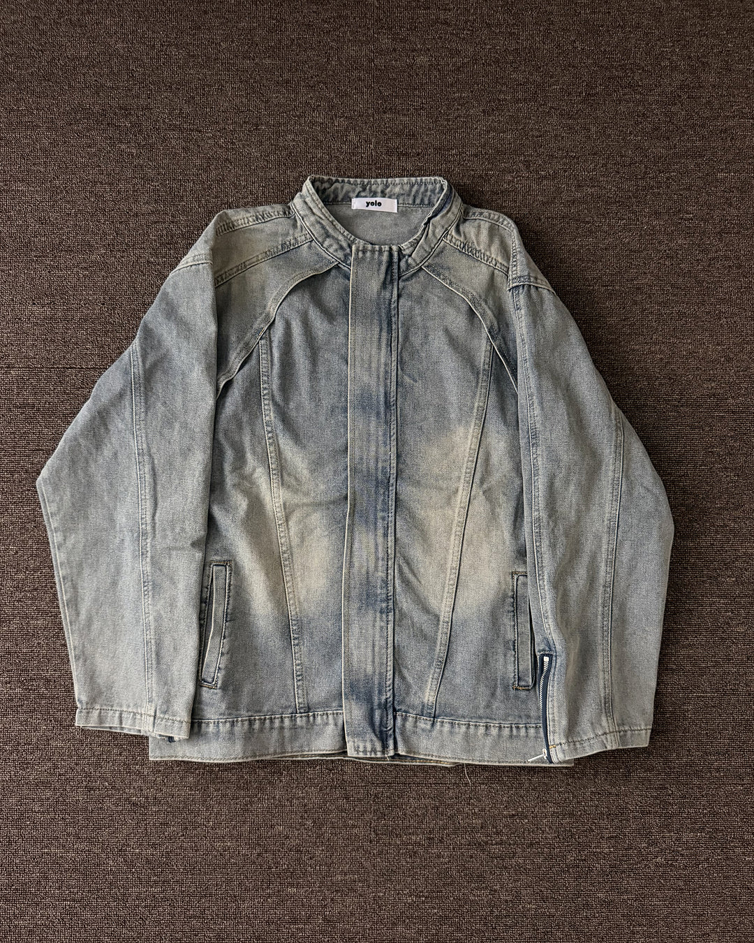 ウォッシュ加工ジップデニムジャケット KA7541