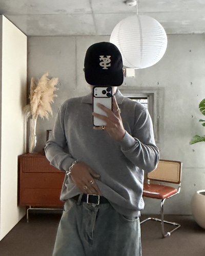 ベーシックカラーニットポロ KA7556
