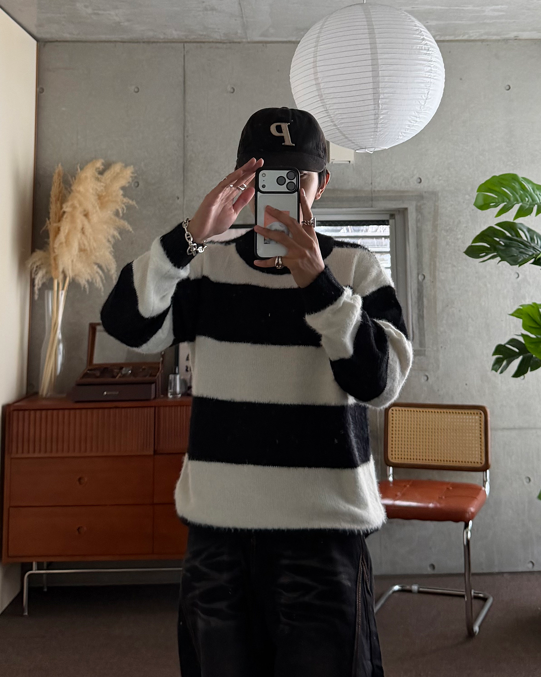 モヘアライクボーダーニット KA7663