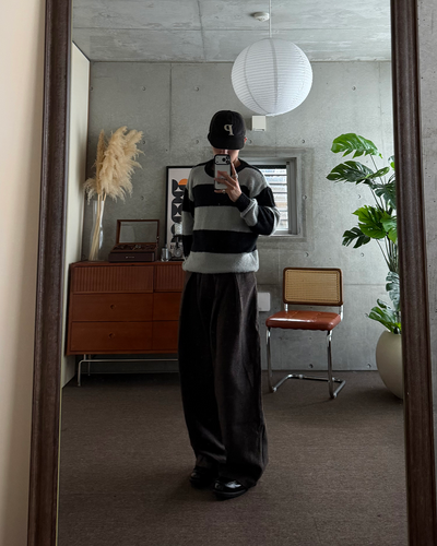 モヘアライクボーダーニット KA7663