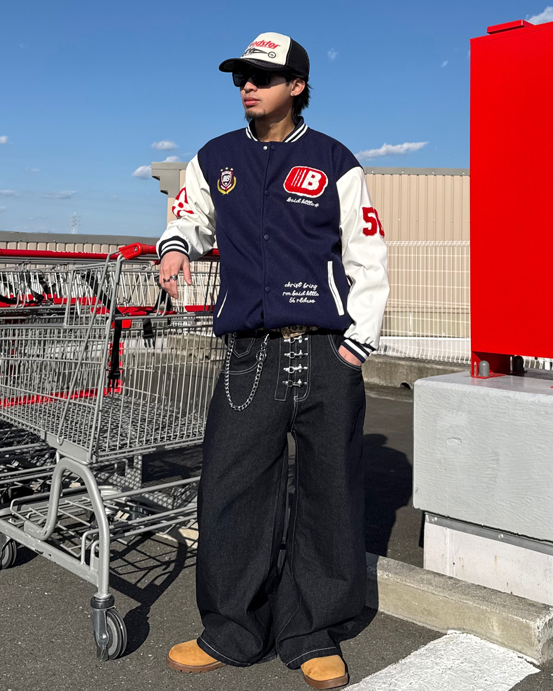 フックワイドデニムパンツ KB0014