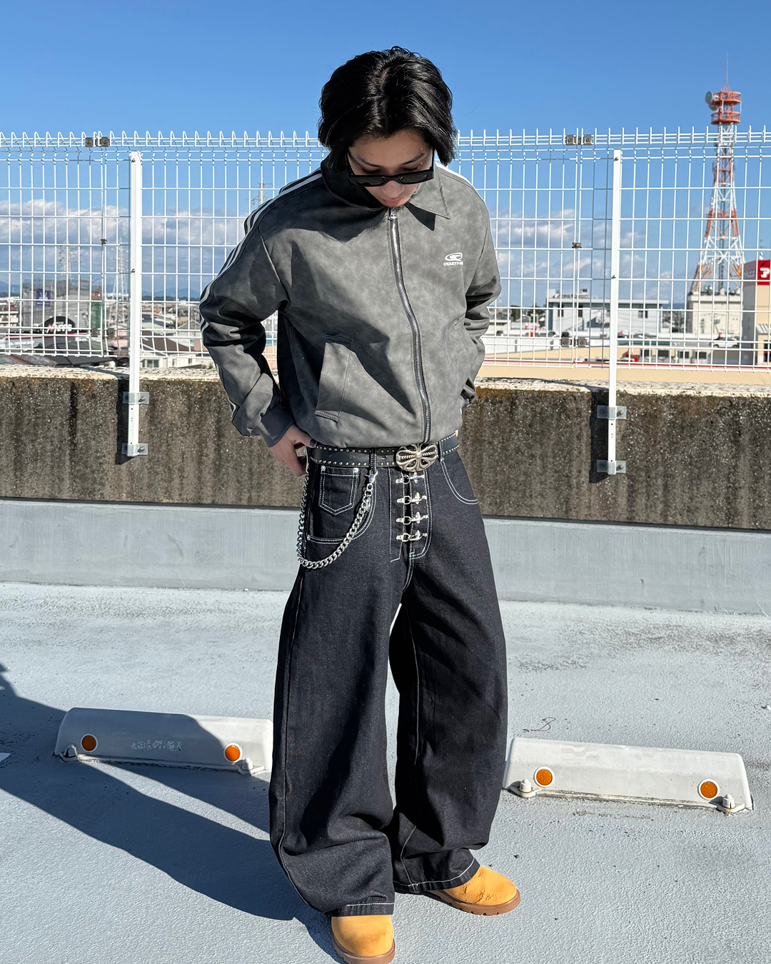 フックワイドデニムパンツ KB0014